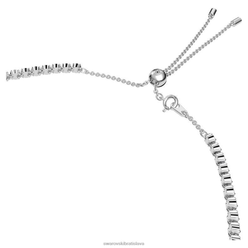 stella choker hviezda, biela, rhodiovaná B8ZNT348 Swarovski šperky