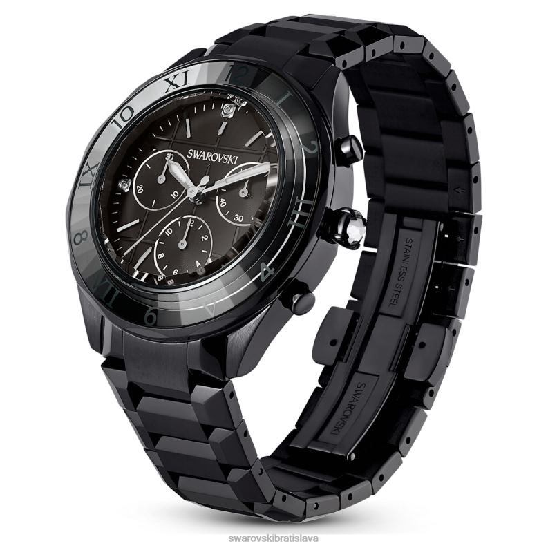 39 mm hodinky švajčiarska výroba, kovový náramok, čierny, čierny povrch B8ZNT1239 Swarovski príslušenstvo - Image 3