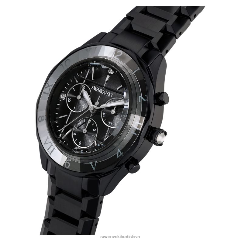 39 mm hodinky švajčiarska výroba, kovový náramok, čierny, čierny povrch B8ZNT1239 Swarovski príslušenstvo - Image 5