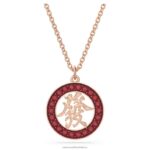 alea prívesok červená, pozlátená ružovým zlatom B8ZNT264 Swarovski šperky