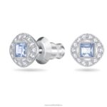 anjelské napichovacie náušnice štvorcový rez, modrá, rhodiovaná B8ZNT679 Swarovski šperky - Image 3