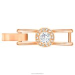 anjelský extender okrúhly výbrus, biely, pozlátený ružovým zlatom B8ZNT1131 Swarovski šperky