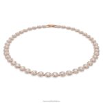 anjelsky náhrdelník okrúhly výbrus, biely, pozlátený ružovým zlatom B8ZNT10 Swarovski šperky