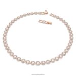 anjelsky náhrdelník okrúhly výbrus, biely, pozlátený ružovým zlatom B8ZNT10 Swarovski šperky - Image 3