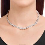 anjelsky náhrdelník okrúhly výbrus, biely, rhodiovaný B8ZNT5 Swarovski šperky - Image 2