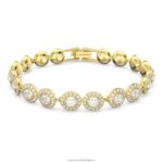 anjelsky náramok okrúhly rez, dlažba, biela, pozlátená B8ZNT549 Swarovski šperky