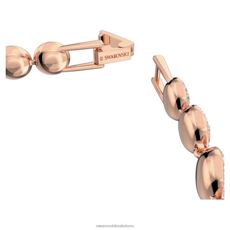 anjelsky náramok okrúhly výbrus, dlažba, biela, pozlátená ružovým zlatom B8ZNT551 Swarovski šperky - Image 4