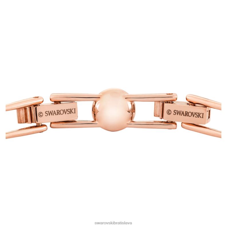 anjelsky náramok okrúhly výbrus, dlažba, biela, pozlátená ružovým zlatom B8ZNT551 Swarovski šperky - Image 5