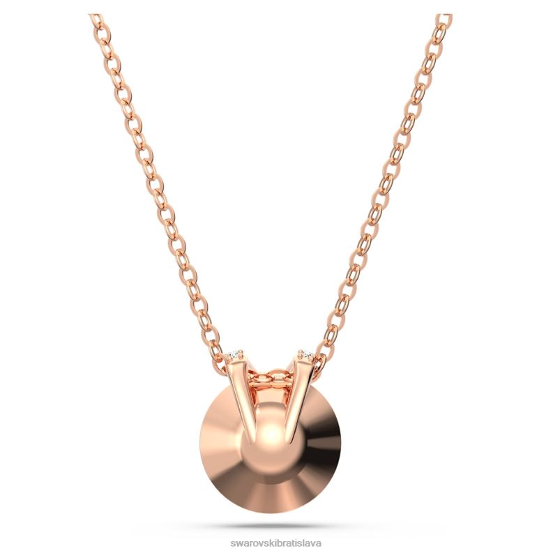 bella v prívesok okrúhly strih, ružové, pozlátené ružovým zlatom B8ZNT184 Swarovski šperky - Image 4