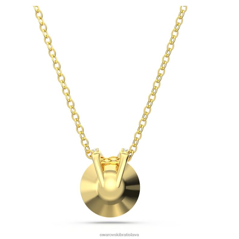 bella v prívesok okrúhly strih, zlatý tón, pozlátený B8ZNT190 Swarovski šperky - Image 4