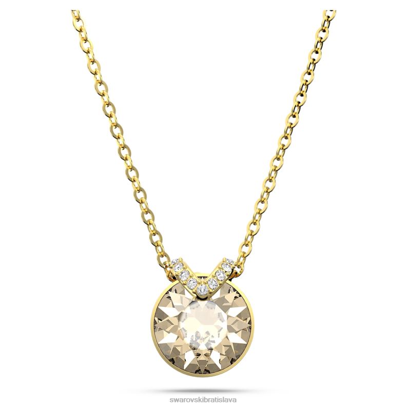bella v prívesok okrúhly strih, zlatý tón, pozlátený B8ZNT190 Swarovski šperky - Image 1