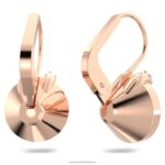 bella v visiace náušnice okrúhly strih, ružové, pozlátené ružovým zlatom B8ZNT761 Swarovski šperky - Image 5