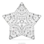 brošňa stella hviezda, biela, rhodiovaná B8ZNT1099 Swarovski príslušenstvo