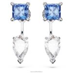 bundy mesmera s náušnicami zmiešané strihy, odnímateľné, modré, rhodiované B8ZNT969 Swarovski šperky - Image 3