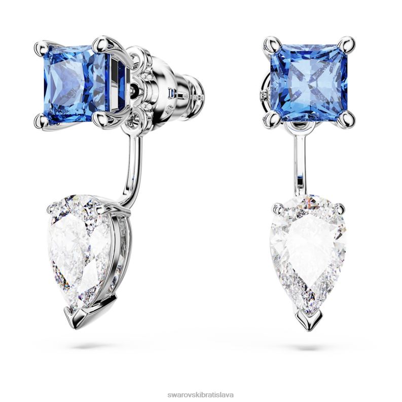 bundy mesmera s náušnicami zmiešané strihy, odnímateľné, modré, rhodiované B8ZNT969 Swarovski šperky - Image 1