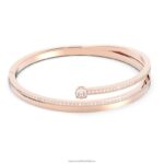 čerstvý náramok okrúhly výbrus, biely, pozlátený ružovým zlatom B8ZNT623 Swarovski šperky