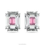 chroma napichovacie náušnice osemhranný výbrus, ružový, rhodiovaný B8ZNT743 Swarovski šperky