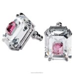 chroma napichovacie náušnice osemhranný výbrus, ružový, rhodiovaný B8ZNT743 Swarovski šperky - Image 3