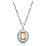 chroma prívesok osemhranný výbrus, viacfarebný, rhodiovaný B8ZNT183 Swarovski šperky