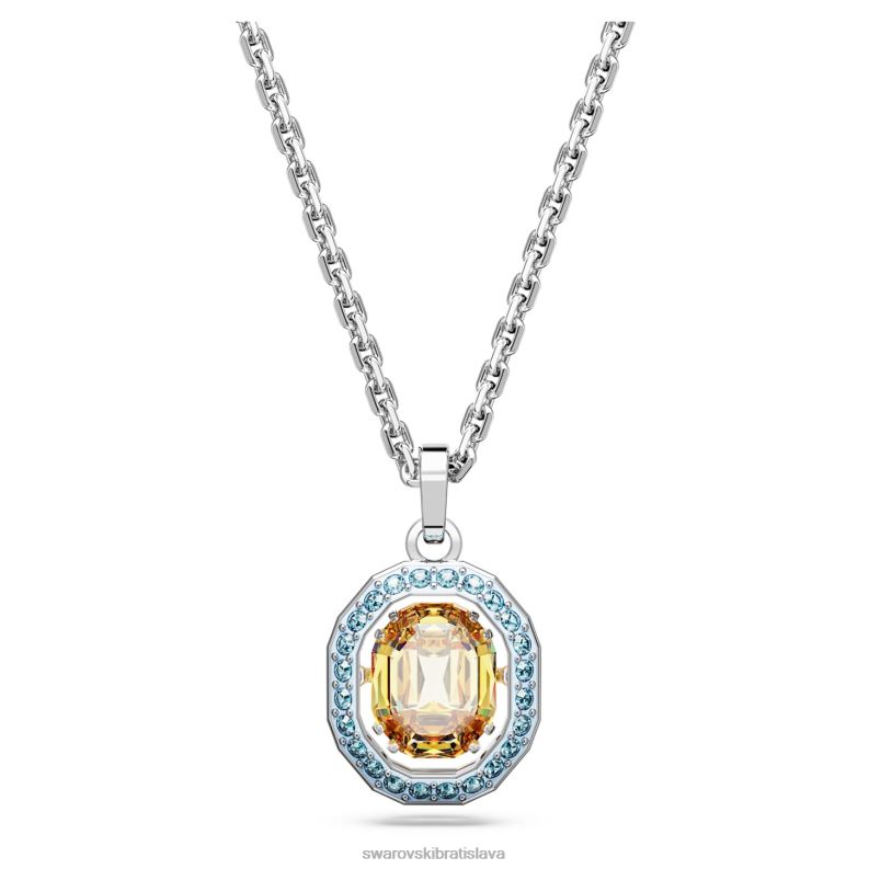 chroma_privesok_osemhranny_vybrus_viacfarebny_rhodiovany_b8znt183_swarovski_sperky.jpg chroma prívesok osemhranný výbrus, viacfarebný, rhodiovaný B8ZNT183 Swarovski šperky - Image 1