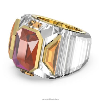 chrómový koktailový prsteň ružová, pozlátená B8ZNT1076 Swarovski šperky