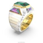 chrómový koktailový prsteň zelená, pozlátená B8ZNT1074 Swarovski šperky - Image 3