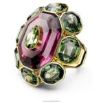 chrómový koktailový prsteň zmiešané strihy, viacfarebné, pozlátené B8ZNT1025 Swarovski šperky