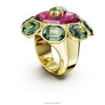 chrómový koktailový prsteň zmiešané strihy, viacfarebné, pozlátené B8ZNT1025 Swarovski šperky - Image 3