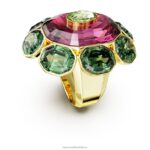chrómový koktailový prsteň zmiešané strihy, viacfarebné, pozlátené B8ZNT1025 Swarovski šperky - Image 4