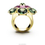 chrómový koktailový prsteň zmiešané strihy, viacfarebné, pozlátené B8ZNT1025 Swarovski šperky - Image 5