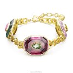 chrómový náramok zmiešané strihy, viacfarebné, pozlátené B8ZNT426 Swarovski šperky
