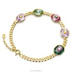 chrómový tlmič zmiešané strihy, viacfarebné, pozlátené B8ZNT366 Swarovski šperky - Image 5