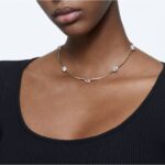 constella choker okrúhly výbrus, biely, lesklý pozlátený B8ZNT353 Swarovski šperky - Image 2
