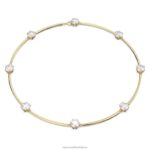 constella choker okrúhly výbrus, biely, lesklý pozlátený B8ZNT353 Swarovski šperky