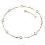 constella choker okrúhly výbrus, biely, lesklý pozlátený B8ZNT353 Swarovski šperky - Image 3