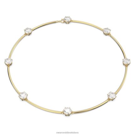 constella choker okrúhly výbrus, biely, lesklý pozlátený B8ZNT353 Swarovski šperky