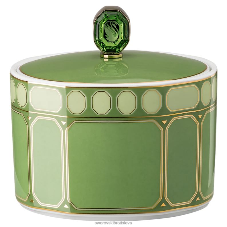 cukornicka_signum_porcelan_zelena_b8znt1725_swarovski_dekoracie.jpg cukornička signum porcelán, zelená B8ZNT1725 Swarovski dekorácie - Image 1