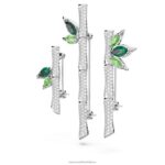 delliová brošňa bambus, zelený, rhodiovaný B8ZNT1101 Swarovski príslušenstvo - Image 3