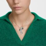 delliový náhrdelník bambus, zelený, rhodiovaný B8ZNT139 Swarovski šperky - Image 2