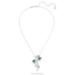 delliový náhrdelník bambus, zelený, rhodiovaný B8ZNT139 Swarovski šperky - Image 3