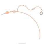 delliový náhrdelník okrúhly tvar, bambus, biela, pozlátené ružovým zlatom B8ZNT96 Swarovski šperky - Image 3