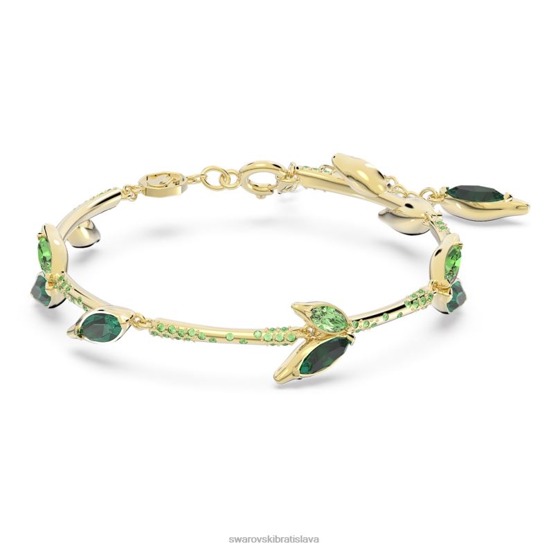 delliovy_naramok_bambus_zeleny_pozlateny_b8znt644_swarovski_sperky.jpg delliový náramok bambus, zelený, pozlátený B8ZNT644 Swarovski šperky - Image 1