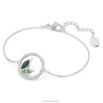 delliový náramok bambus, zelený, rhodiovaný B8ZNT441 Swarovski šperky - Image 3