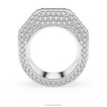 dextera krúžok tvar osemuholníka, dlažba, biela, rhodiované B8ZNT1042 Swarovski šperky - Image 4