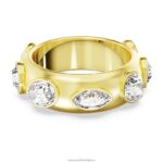dextera krúžok zmiešané strihy, biele, pozlátené B8ZNT1021 Swarovski šperky