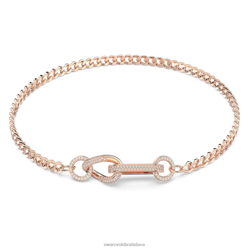 dextera_nahrdelnik_dlazba_zmiesane_clanky_biela_pozlatena_ruzovym_zlatom_b8znt36_swarovski_sperky.jpg dextera náhrdelník dlažba, zmiešané články, biela, pozlátená ružovým zlatom B8ZNT36 Swarovski šperky - Image 1