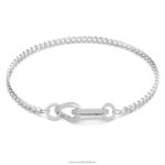 dextera náhrdelník dlažba, zmiešané články, biela, rhodiovaná B8ZNT33 Swarovski šperky