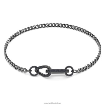 dextera náhrdelník dlažba, zmiešané články, čierna, ruténiová B8ZNT49 Swarovski šperky