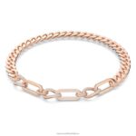 dextera náhrdelník statement, zmiešané odkazy, biele, pozlátené ružovým zlatom B8ZNT44 Swarovski šperky
