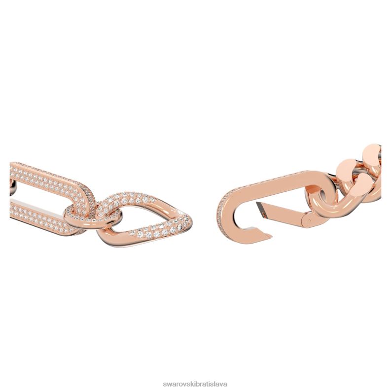 dextera náhrdelník statement, zmiešané odkazy, biele, pozlátené ružovým zlatom B8ZNT44 Swarovski šperky - Image 4